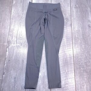 Kerrits Riding Breeches Women Medium Gray Knee Patch Equestrian Tights Leggings